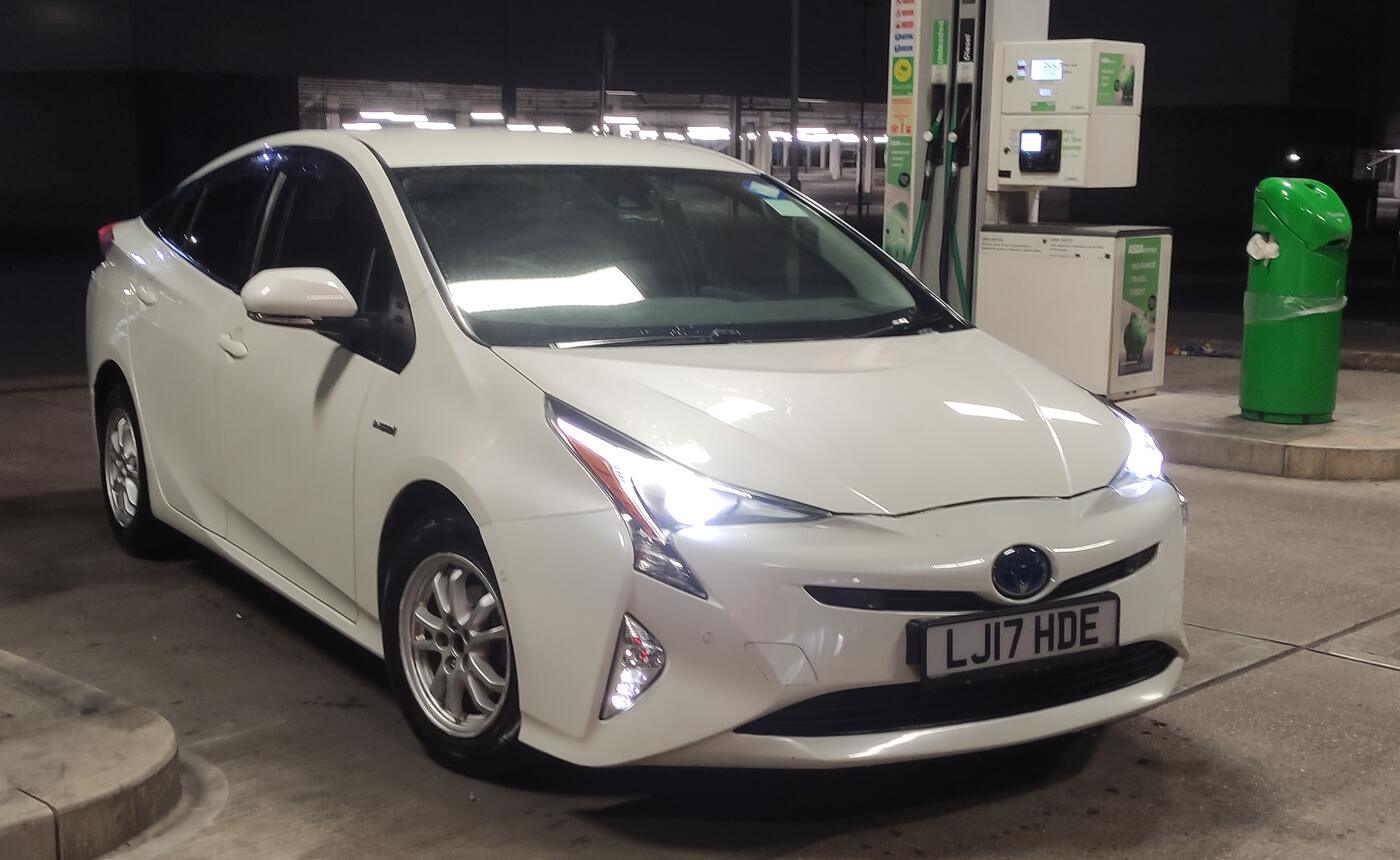 Donegan Express Ltd Toyota Prius hybrid at night