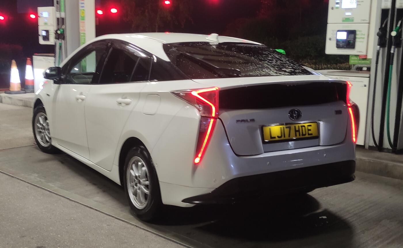 Donegan Express Ltd Toyota Prius from the rear
